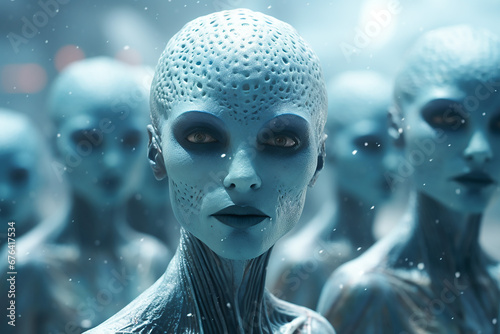 Starseed people as human aliens from other galaxies photo