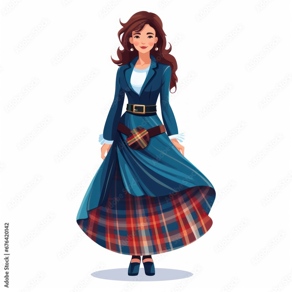 Tartan Scotland traditional clothing icon
Tartan Scotland traditional clothing icon