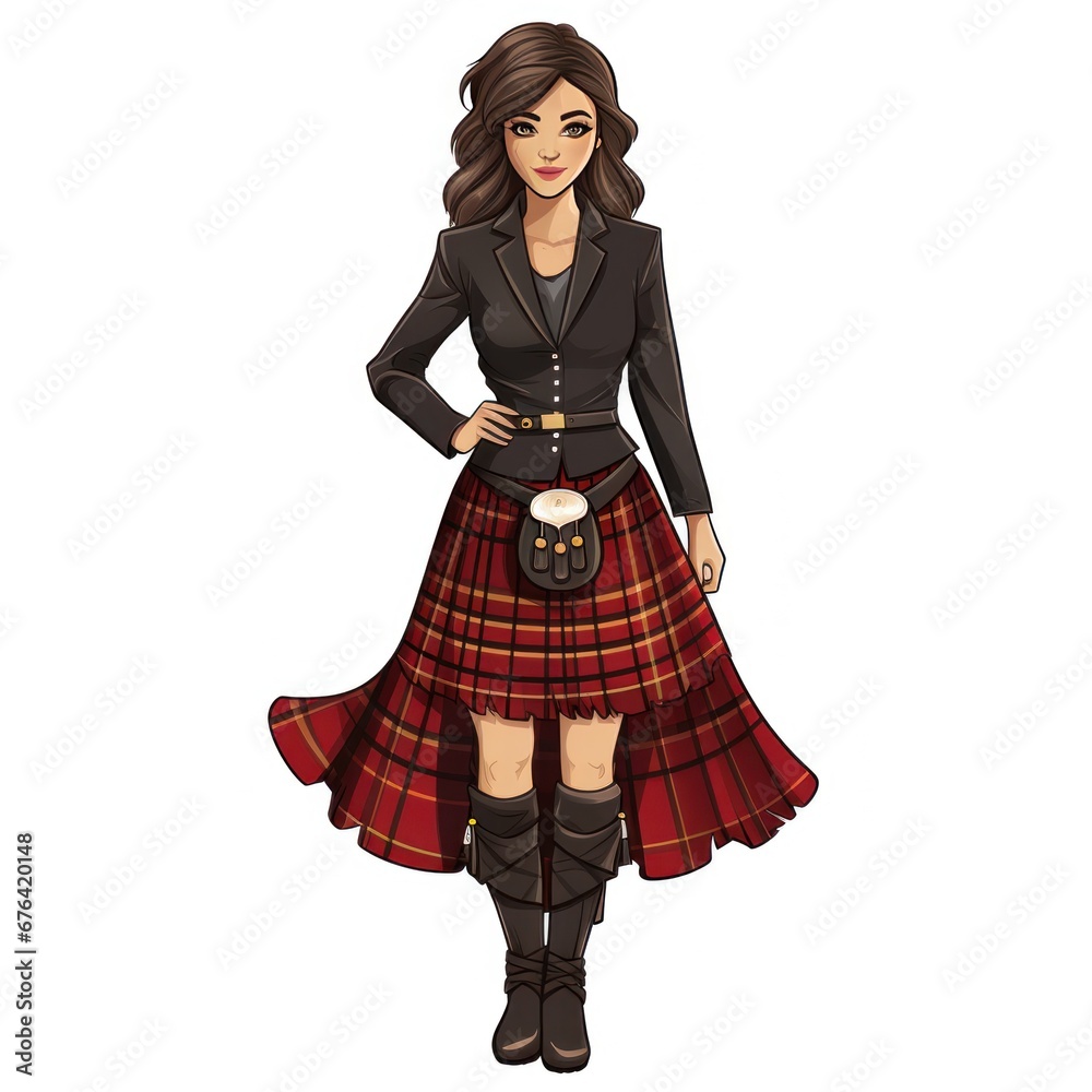 Tartan Scotland traditional clothing icon
Tartan Scotland traditional clothing icon