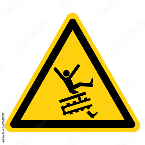 Entanglement Hazard Leg Symbol Sign, Vector Illustration, Isolate On White Background Label .EPS10