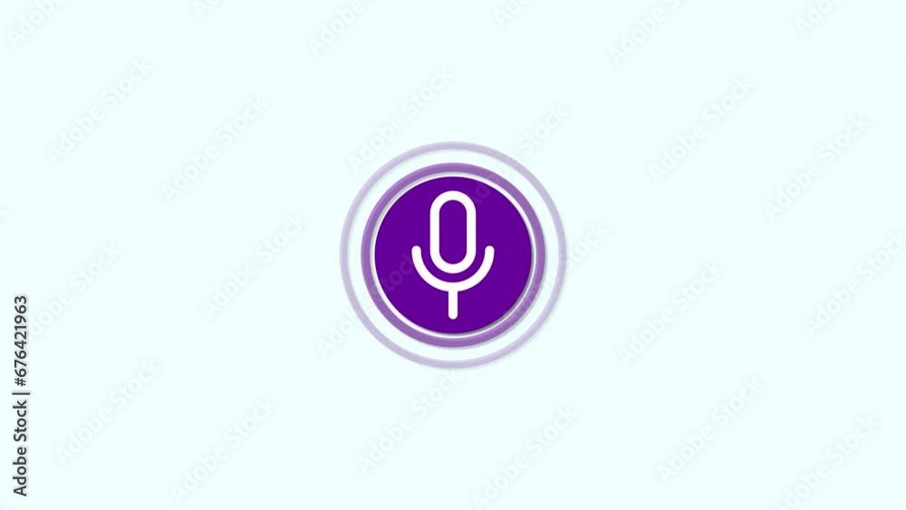 Microphone signal. Animated microphone icon Microphone signal. Animated microphone icon