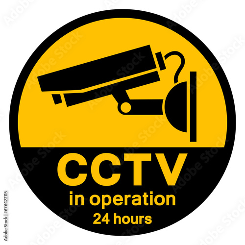 CCTV In Operation 24 Hours Symbol Sign, Vector Illustration, Isolate On White Background Label .EPS10