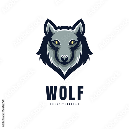Illustration Head Wolf Mascot Logo