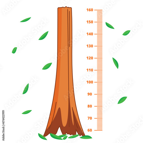 Kids height chart. Child height meter for wall sticker printing