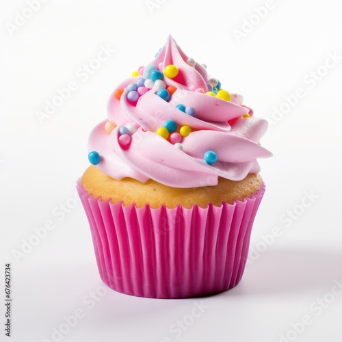 cupcake with frosting and sprinkles