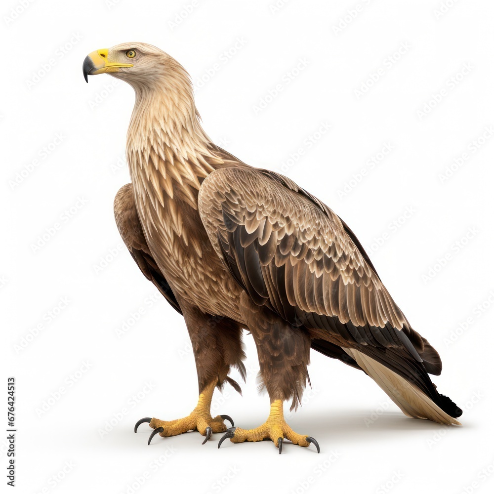 Obraz premium golden eagle on white