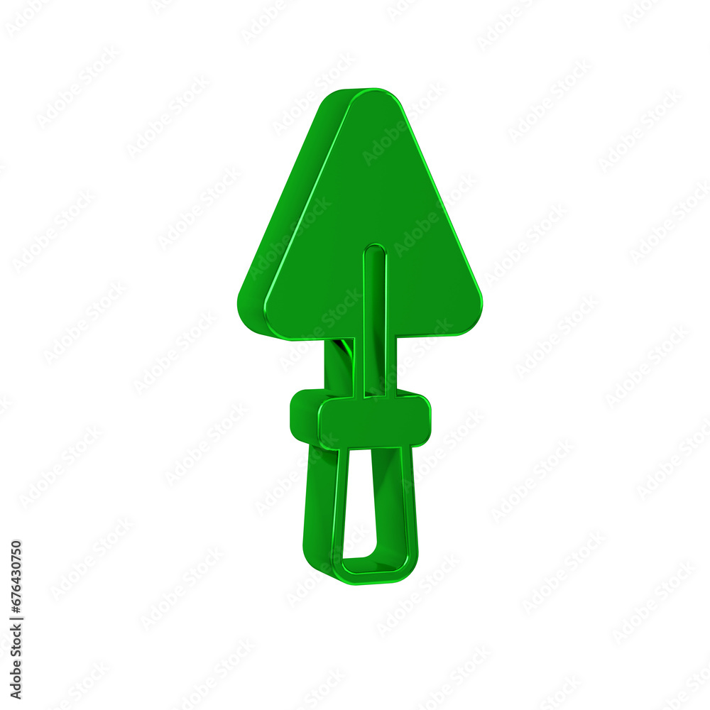 Green Trowel icon isolated on transparent background. Green Trowel icon isolated on transparent background.