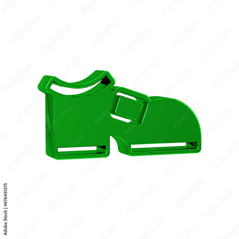 Green Leprechaun boot icon isolated on transparent background. Happy Saint Patricks day. National Irish holiday. Green Leprechaun boot icon isolated on transparent background. Happy Saint Patricks day. National Irish holiday.