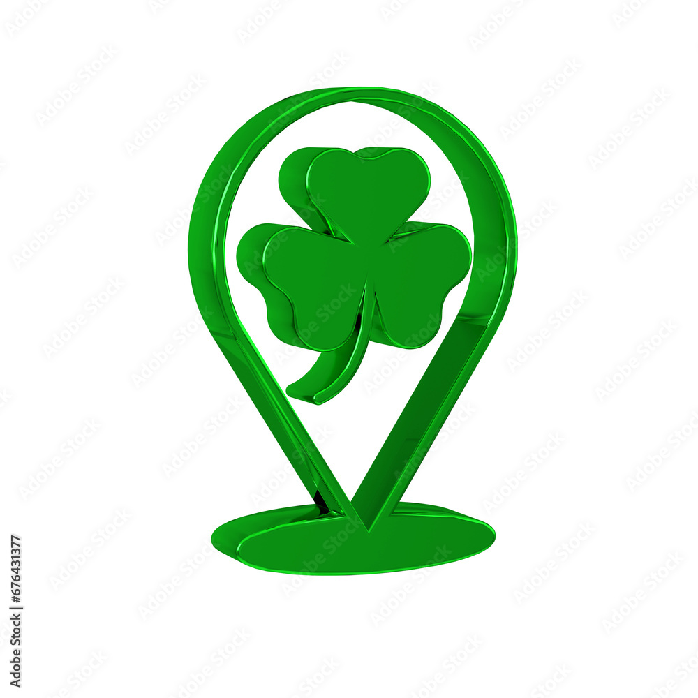 Green Clover trefoil leaf icon isolated on transparent background. Happy Saint Patricks day. National Irish holiday. Green Clover trefoil leaf icon isolated on transparent background. Happy Saint Patricks day. National Irish holiday.