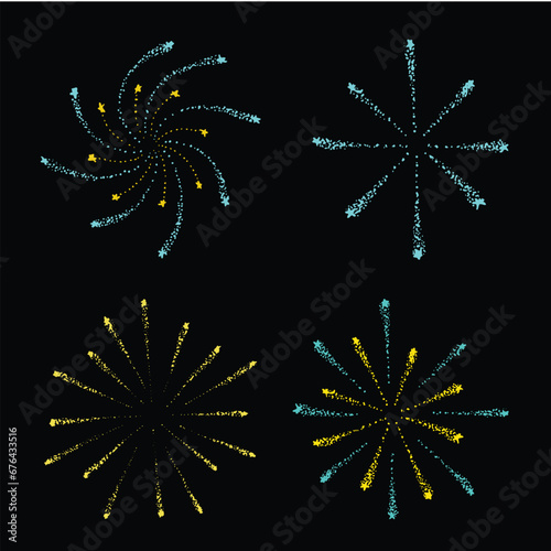 Chinese new year Firework illustration firecracker graphic