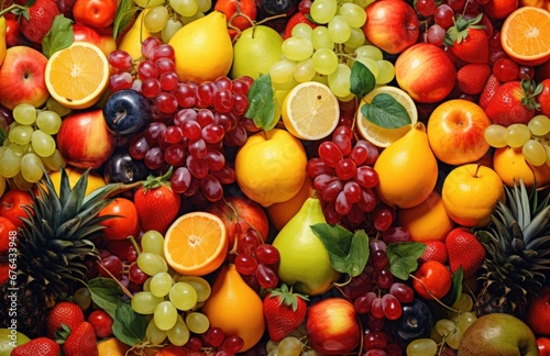 colorful mix of fresh fruits and berries