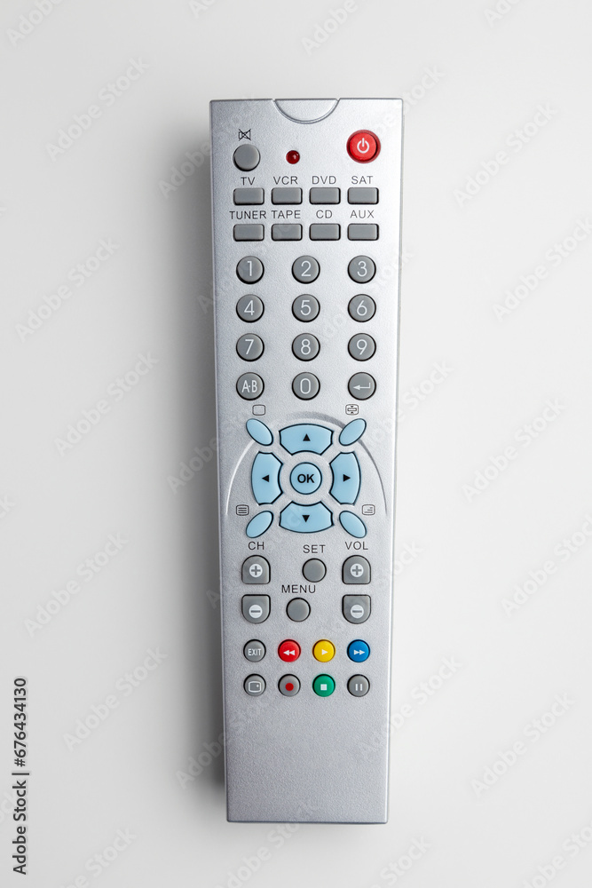 universal remote control on light background universal remote control on light background