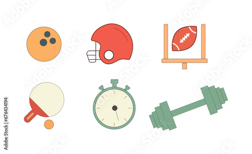 set of icons for sports