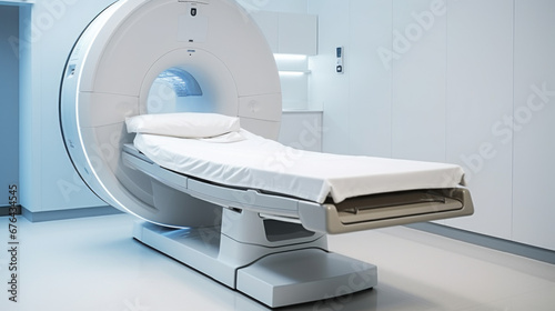 MRI - Magnetic resonance imaging scan device in Hospital. Medical Equipment and Health Care