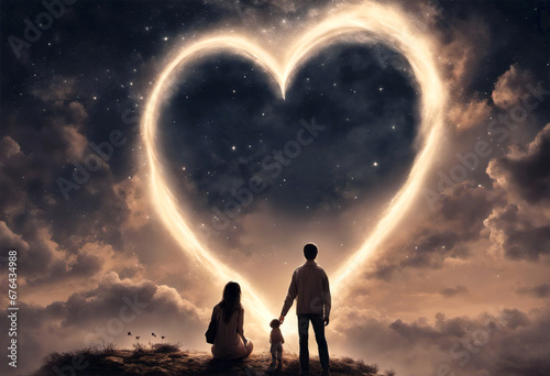 Valentine' Day , Sotto il Cielo Magico- L'Amore Illumina la Notte photo