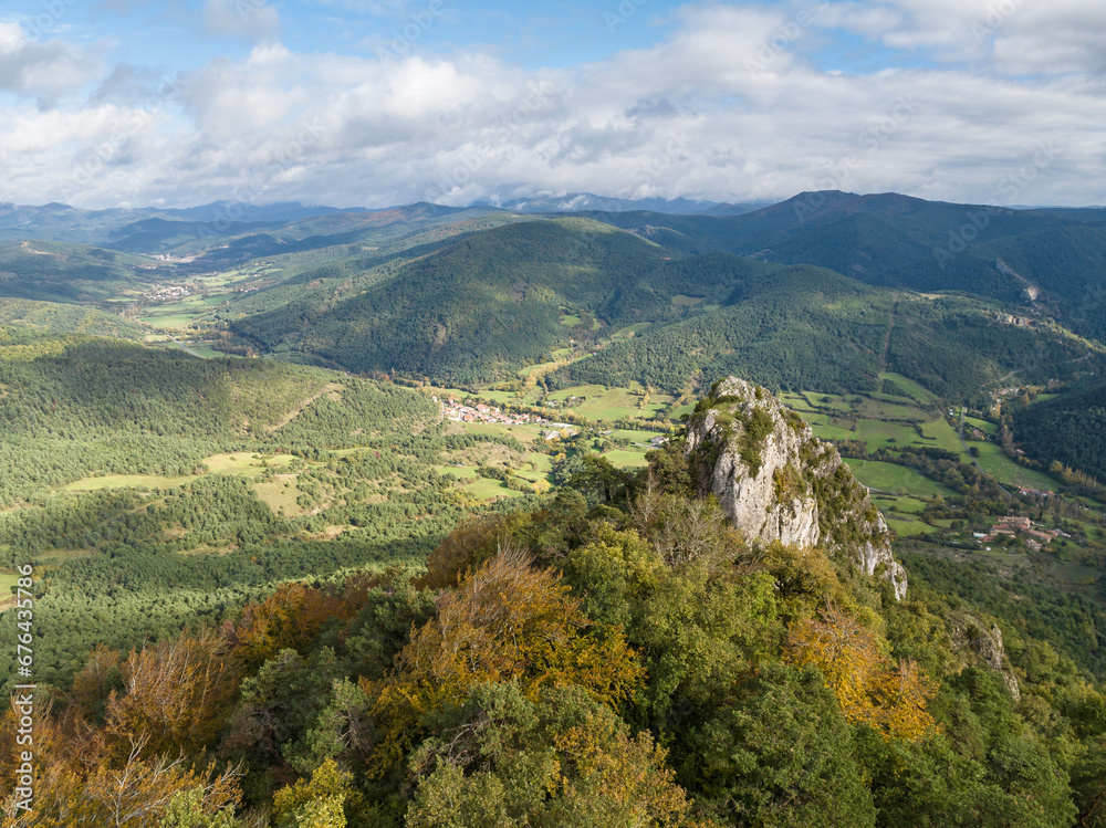 Esteribar Valley from Peña de Antxoriz. Navarra