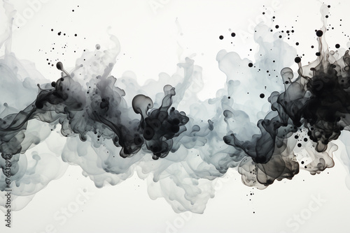 a transparent packground with ink drops on it