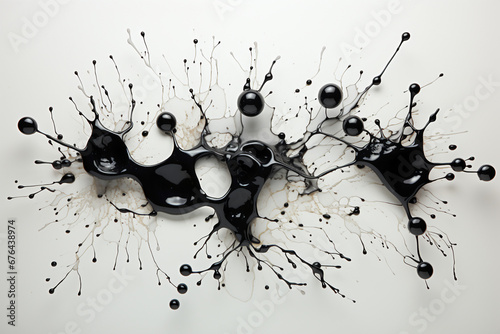 a transparent packground with ink drops on it