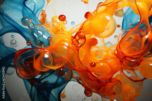 a transparent packground with ink drops on it