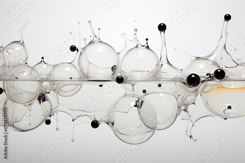 a transparent packground with ink drops on it