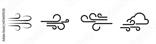 wind icon. wind movement icon vector illustration