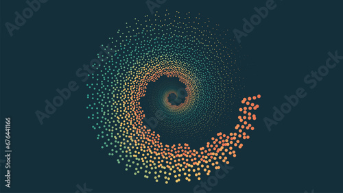 Fototapeta Naklejka Na Ścianę i Meble -  Abstract spiral rainbow color vortex round background.