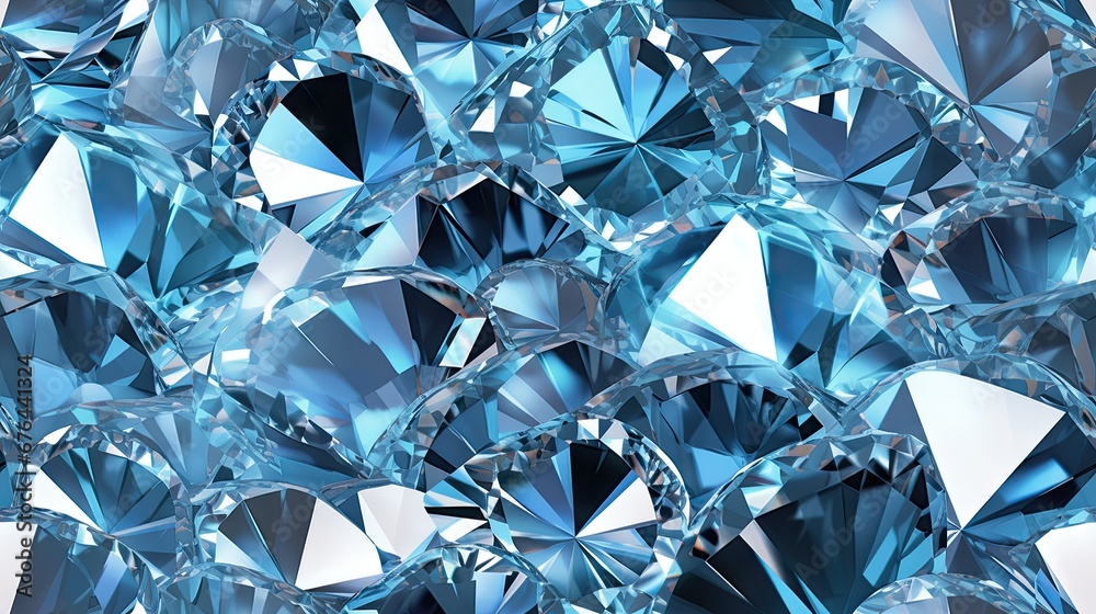 Seamless Blue Diamond pattern background, abstract gem, crystal texture close up, illustration of a background Seamless Blue Diamond pattern background, abstract gem, crystal texture close up, illustration of a background