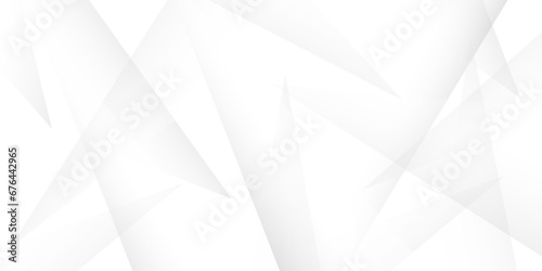 Abstract geometric white and gray color background. Vector, illustration. Abstract modern background used about technology or product presentation backdrop. Vector illustration.