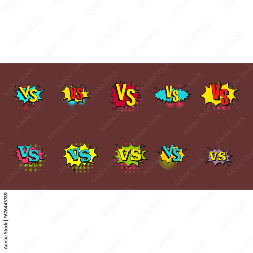 Fototapeta premium Comic Versus Icon