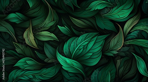 Abstract Background of Nature Pattern in emerald Colors. Minimal Wallpaper