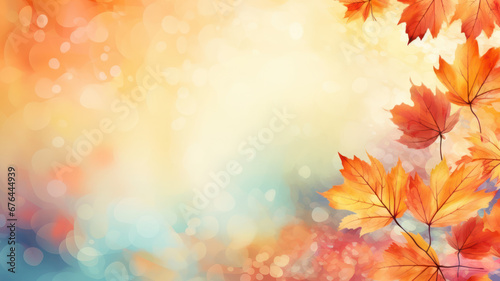 Autumnal Orange and Gold Background