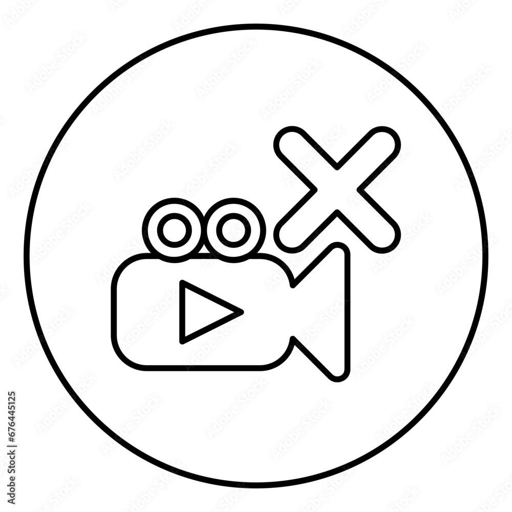 Obraz premium video line icon 2