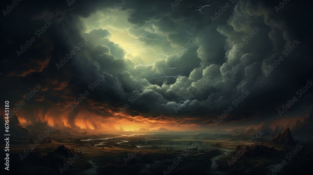 stormy clouds ai generated