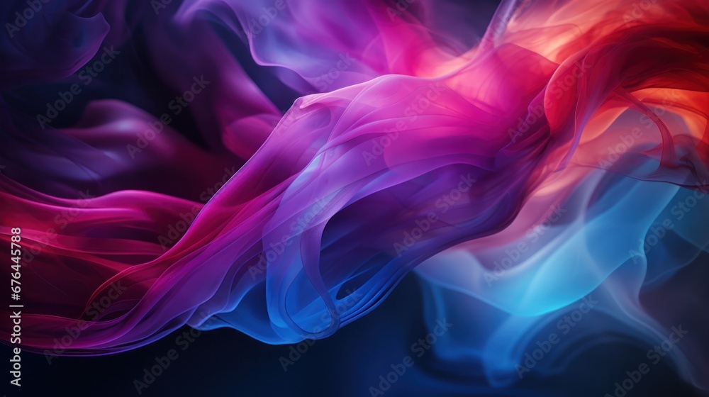 Obraz premium color full smoke on a black background. High quality photo, background, design, pattern, modern, bright, fog and smoke, illustration, art, abstract backgrounds, creativity
