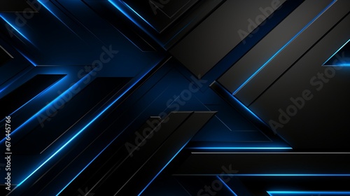 Black and blue abstract background for games. Technological background