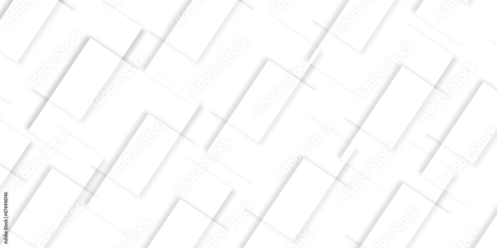 Abstract white and grey geometric overlapping square pattern, design of technology background with shadow. Cover or splash template for web design and site decoration.Vector illustration.