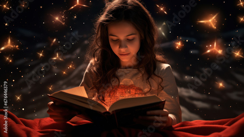 Magical Book with Stars