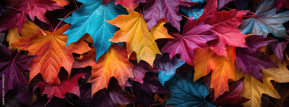Colorful Foliage Stack with Moody Maple Leaves Colorful Foliage Stack with Moody Maple Leaves