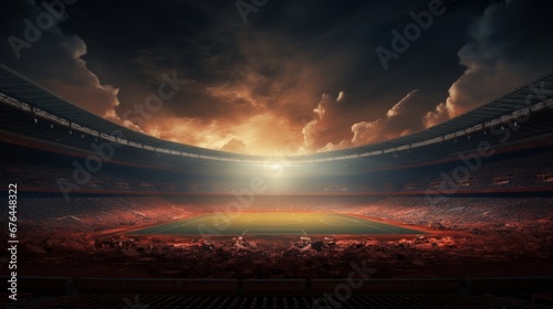 empty stadium ai generated