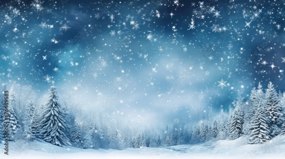 Winter Wallpaper, background breathtaking views and falling snowflakes