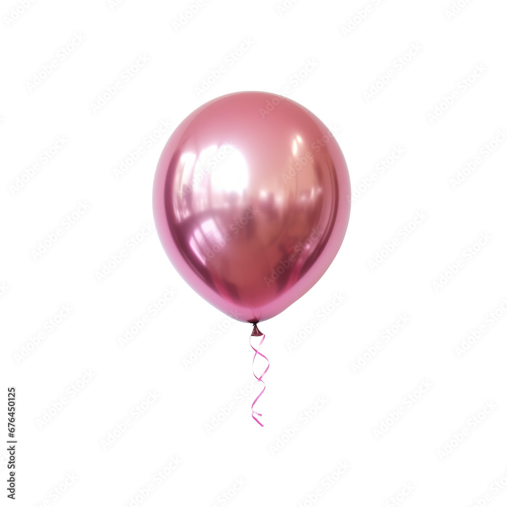 pink helium balloon. Birthday balloon flying for party and celebrations. Isolated on white background. pink helium balloon. Birthday balloon flying for party and celebrations. Isolated on white background.