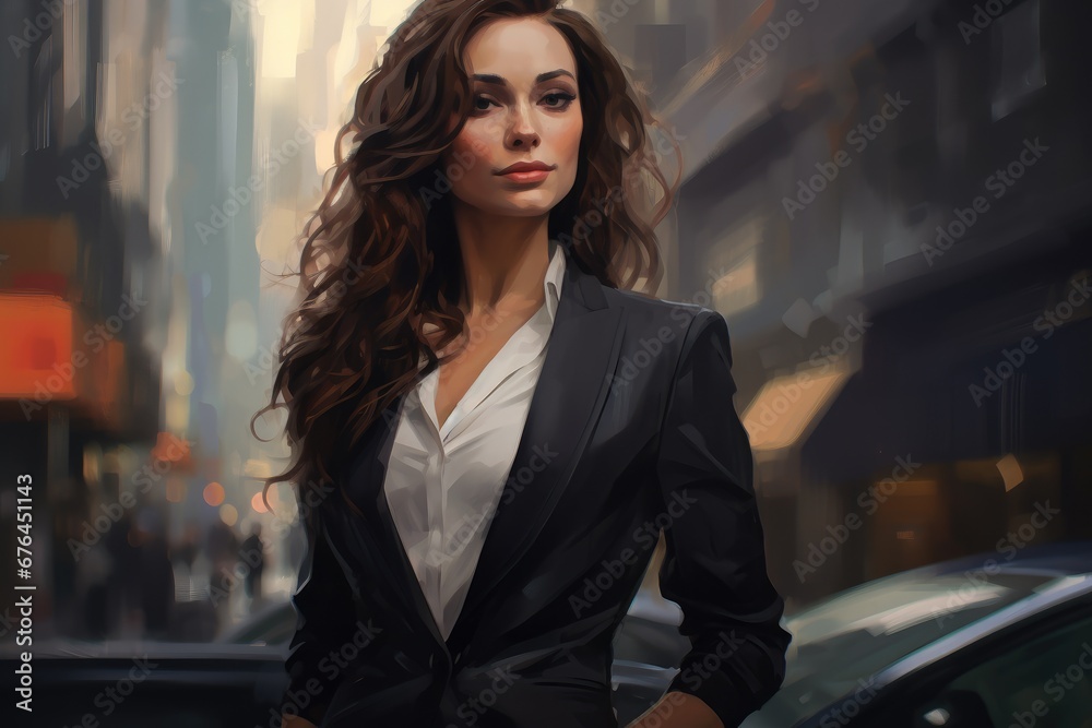 Confident and empowered businesswoman in the city Confident and empowered businesswoman in the city