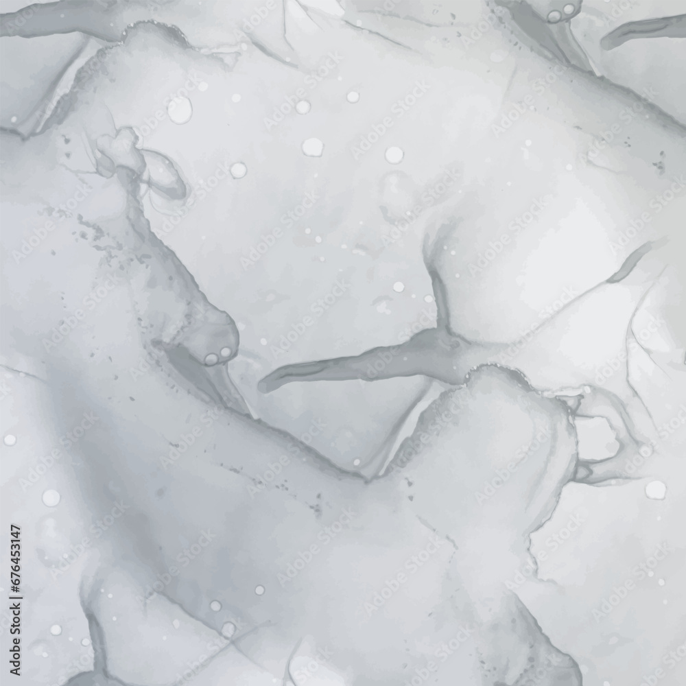 Gray Marble Floor Pattern. Dark Alcohol Ink Repeat. Dark Rock Paint. Gray Abstract Background. Dirty Marble Watercolor. Vector Seamless Template. Dirty Water Color Watercolor. Dark Vector Ceramic