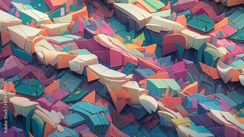 Abstract Geometric Shapes Artistic Modern