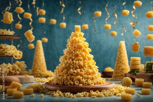 Towers and mountains of pasta