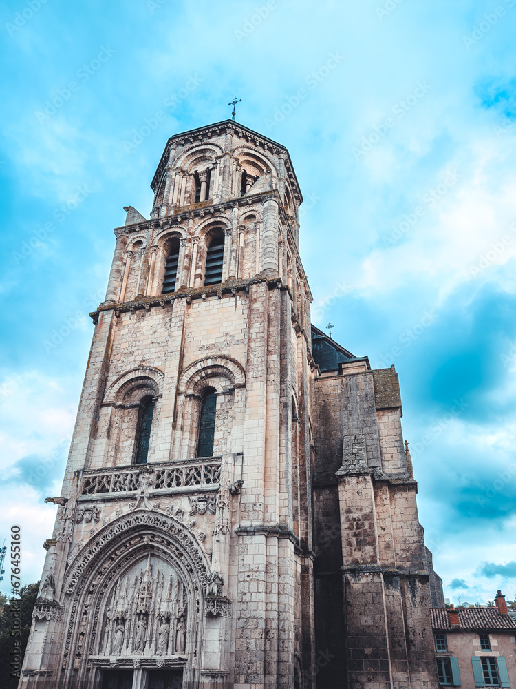 Traditional Cathedral building in Poitiers, France