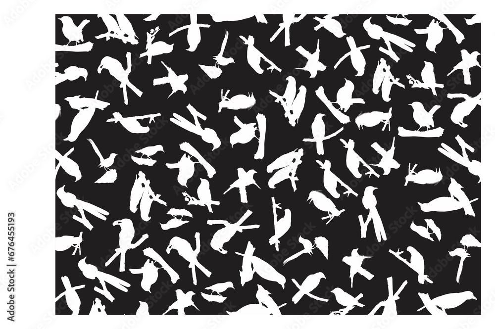 Bird Silhouette Pattern Background