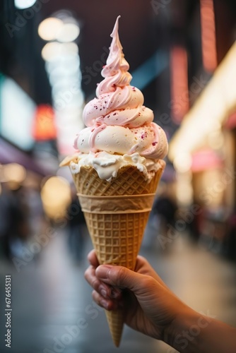 ice cream in a hand