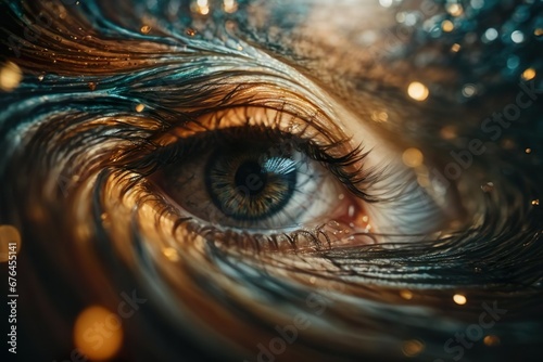 Futuristic image of the human eye