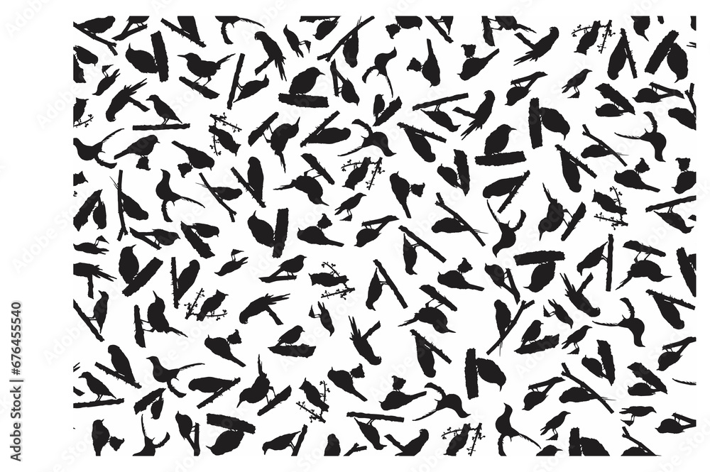 Bird Silhouette Pattern Background